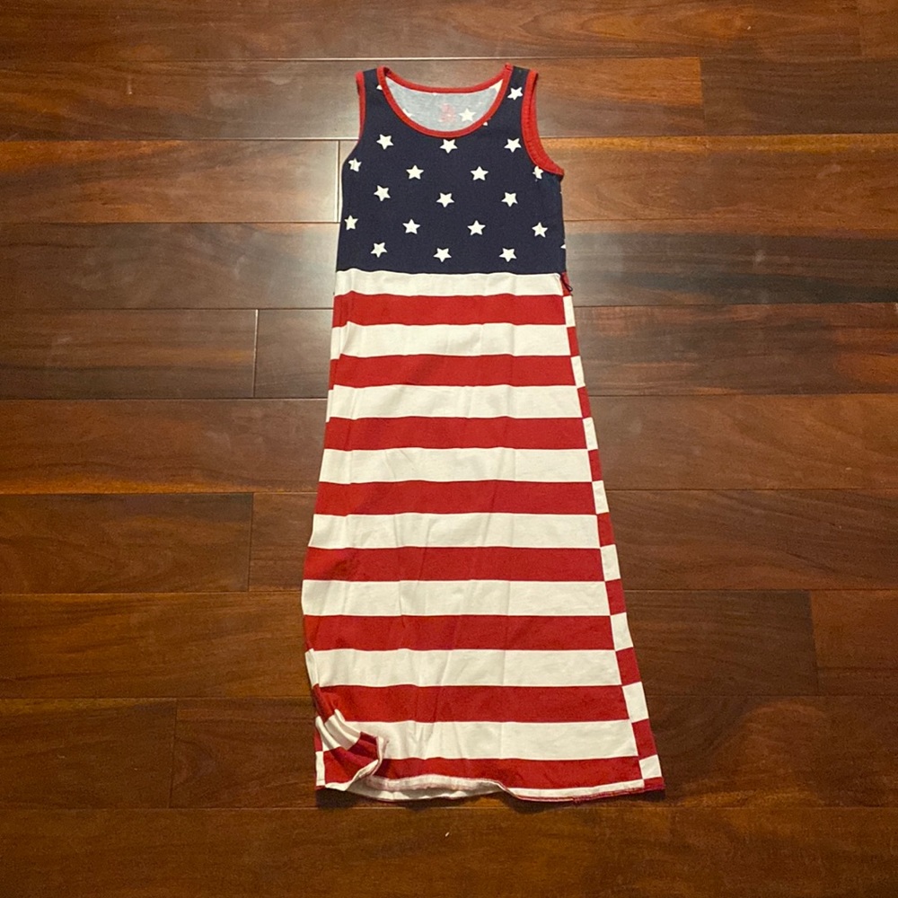 Red white and blue sun dress